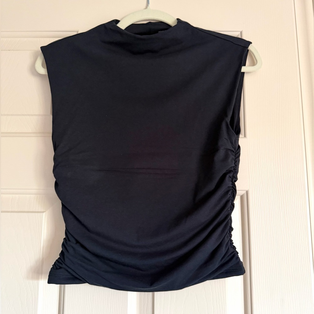 Abercrombie & Fitch Mock Neck Cap Sleeve - Size Small / Black